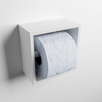 Mondiaz Easy Cube toilet rolhouder 16x8.6cm talc