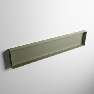 Mondiaz EASY Nis 149,5x29,5cm in solid surface kleur Army | Army. 1 vak geschikt voor in- of opbouw