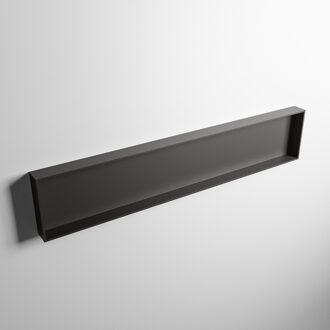 Mondiaz EASY Nis 149,5x29,5cm in solid surface kleur DarkGrey | DarkGrey. 1 vak geschikt voor in- of opbouw Dark Grey