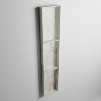 Mondiaz EASY Nis 149,5x29,5cm in solid surface kleur Frappe. 3 vakken geschikt voor in- of opbouw