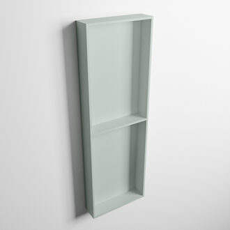 Mondiaz EASY Nis 149,5x29,5cm in solid surface kleur Greey | Greey. 2 vakken geschikt voor in- of opbouw