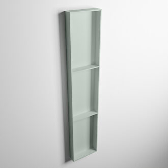 Mondiaz EASY Nis 149,5x29,5cm in solid surface kleur Greey | Greey. 3 vakken geschikt voor in- of opbouw