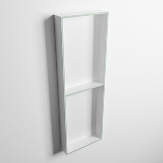 Mondiaz EASY Nis 149,5x29,5cm in solid surface kleur Greey | Talc. 2 vakken geschikt voor in- of opbouw