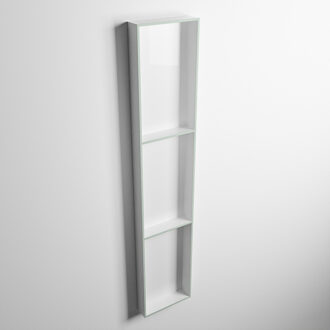 Mondiaz EASY Nis 149,5x29,5cm in solid surface kleur Greey | Talc. 3 vakken geschikt voor in- of opbouw