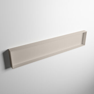 Mondiaz EASY Nis 149,5x29,5cm in solid surface kleur Linen | Linen. 1 vak geschikt voor in- of opbouw