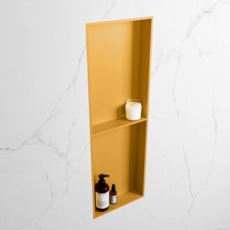 Mondiaz EASY Nis 149,5x29,5cm in solid surface kleur Ocher | Ocher. 2 vakken geschikt voor in- of opbouw