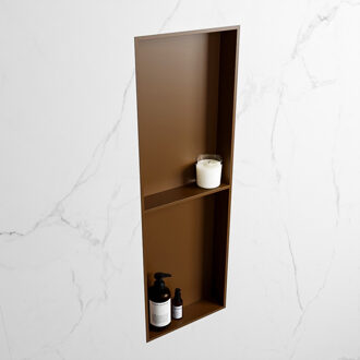 Mondiaz EASY Nis 149,5x29,5cm in solid surface kleur Rust | Rust. 2 vakken geschikt voor in- of opbouw