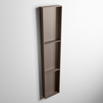 Mondiaz EASY Nis 149,5x29,5cm in solid surface kleur Smoke | Smoke. 3 vakken geschikt voor in- of opbouw