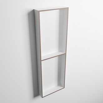 Mondiaz EASY Nis 149,5x29,5cm in solid surface kleur Smoke | Talc. 2 vakken geschikt voor in- of opbouw