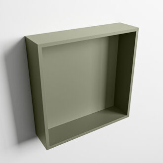 Mondiaz EASY Nis 29,5x29,5cm in solid surface kleur Army | Army. 1 vak geschikt voor in- of opbouw