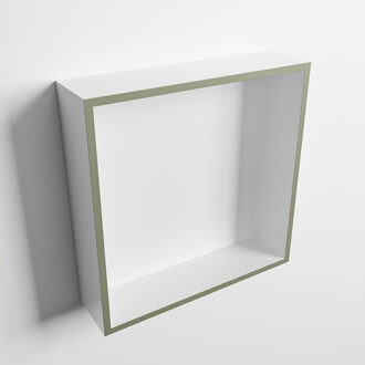 Mondiaz EASY Nis 29,5x29,5cm in solid surface kleur Army | Talc. 1 vak geschikt voor in- of opbouw