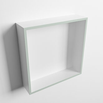 Mondiaz EASY Nis 29,5x29,5cm in solid surface kleur Greey | Talc. 1 vak geschikt voor in- of opbouw