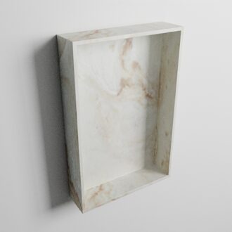 Mondiaz EASY Nis 44,5x29,5 cm in solid surface kleur Frappe. 1 vak geschikt voor in- of opbouw Mondiaz