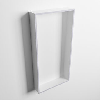 Mondiaz EASY Nis 59,5x29,5cm in solid surface kleur Cale | Talc. 1 vak geschikt voor in- of opbouw