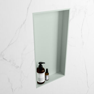 Mondiaz EASY Nis 59,5x29,5cm in solid surface kleur Greey | Greey. 1 vak geschikt voor in- of opbouw