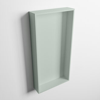 Mondiaz EASY Nis 59,5x29,5cm in solid surface kleur Greey | Greey. 1 vak geschikt voor in- of opbouw