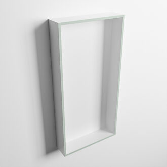 Mondiaz EASY Nis 59,5x29,5cm in solid surface kleur Greey | Talc. 1 vak geschikt voor in- of opbouw