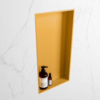 Mondiaz EASY Nis 59,5x29,5cm in solid surface kleur Ocher | Ocher. 1 vak geschikt voor in- of opbouw