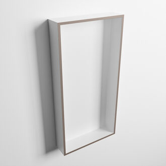 Mondiaz EASY Nis 59,5x29,5cm in solid surface kleur Smoke | Talc. 1 vak geschikt voor in- of opbouw