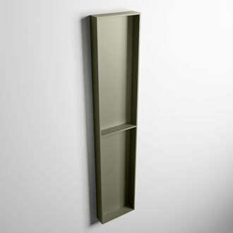 Mondiaz EASY Nis 89,5x29,5cm in solid surface kleur Army | Army. 2 vakken geschikt voor in- of opbouw