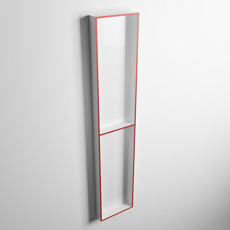 Mondiaz EASY Nis 89,5x29,5cm in solid surface kleur Fire | Talc. 2 vakken geschikt voor in- of opbouw