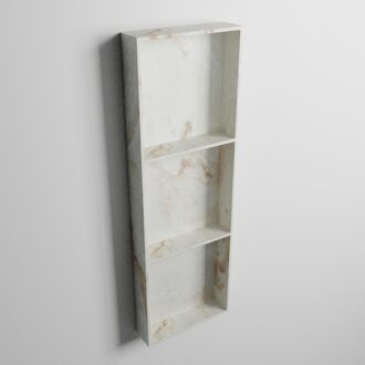 Mondiaz EASY Nis 89,5x29,5cm in solid surface kleur Frappe. 3 vakken geschikt voor in- of opbouw