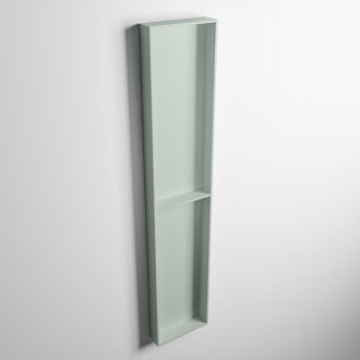 Mondiaz EASY Nis 89,5x29,5cm in solid surface kleur Greey | Greey. 2 vakken geschikt voor in- of opbouw