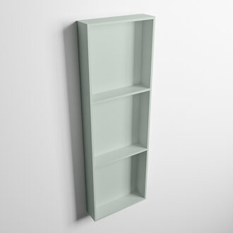 Mondiaz EASY Nis 89,5x29,5cm in solid surface kleur Greey | Greey. 3 vakken geschikt voor in- of opbouw