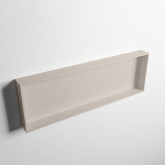 Mondiaz EASY Nis 89,5x29,5cm in solid surface kleur Linen | Linen. 1 vak geschikt voor in- of opbouw