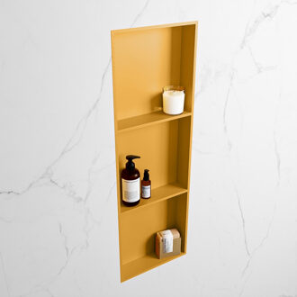 Mondiaz EASY Nis 89,5x29,5cm in solid surface kleur Ocher | Ocher. 3 vakken geschikt voor in- of opbouw