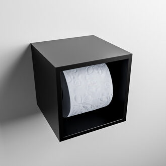 Mondiaz Easy Toiletrolhouder CUBE 160 solid surface 16x16cm kleur Urban. Geschikt voor op en inbouw.