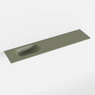 Mondiaz EDEN Army solid surface inleg wastafel voor toiletmeubel 100cm. Positie wasbak links