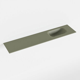 Mondiaz EDEN Army solid surface inleg wastafel voor toiletmeubel 100cm. Positie wasbak rechts