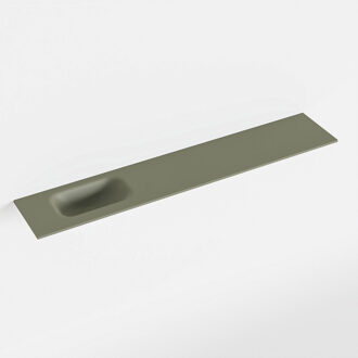 Mondiaz EDEN Army solid surface inleg wastafel voor toiletmeubel 120cm. Positie wasbak links