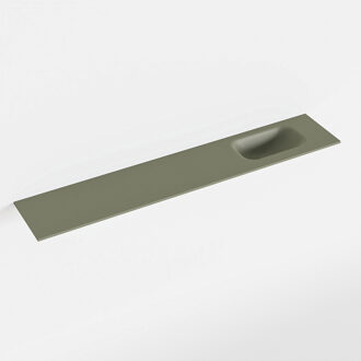 Mondiaz EDEN Army solid surface inleg wastafel voor toiletmeubel 120cm. Positie wasbak rechts