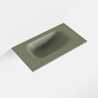 Mondiaz EDEN Army solid surface inleg wastafel voor toiletmeubel 40cm. Positie wasbak midden