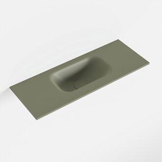 Mondiaz EDEN Army solid surface inleg wastafel voor toiletmeubel 60cm. Positie wasbak midden