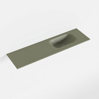 Mondiaz EDEN Army solid surface inleg wastafel voor toiletmeubel 80cm. Positie wasbak rechts
