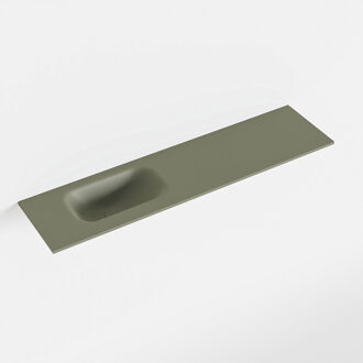 Mondiaz EDEN Army solid surface inleg wastafel voor toiletmeubel 90cm. Positie wasbak links