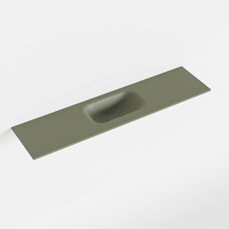Mondiaz EDEN Army solid surface inleg wastafel voor toiletmeubel 90cm. Positie wasbak midden