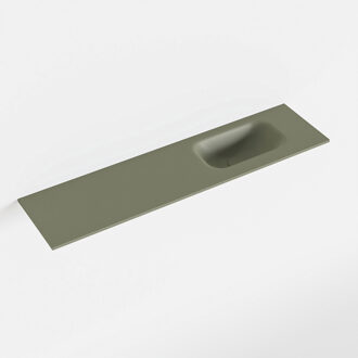 Mondiaz EDEN Army solid surface inleg wastafel voor toiletmeubel 90cm. Positie wasbak rechts
