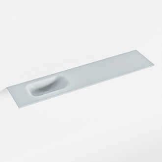 Mondiaz EDEN Clay solid surface inleg wastafel voor toiletmeubel 100cm. Positie wasbak links