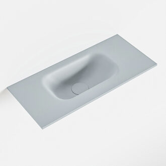 Mondiaz EDEN Clay solid surface inleg wastafel voor toiletmeubel 50cm. Positie wasbak links