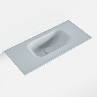 Mondiaz EDEN Clay solid surface inleg wastafel voor toiletmeubel 50cm. Positie wasbak rechts