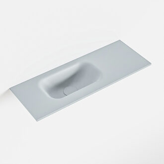 Mondiaz EDEN Clay solid surface inleg wastafel voor toiletmeubel 60cm. Positie wasbak links