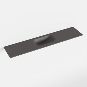 Mondiaz EDEN Dark_grey solid surface inleg wastafel voor toiletmeubel 100cm. Positie wasbak midden