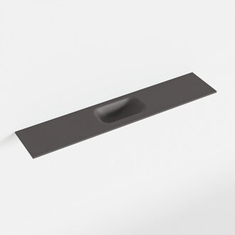 Mondiaz EDEN Dark_grey solid surface inleg wastafel voor toiletmeubel 110cm. Positie wasbak midden