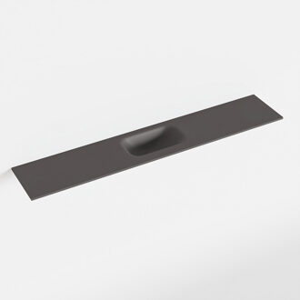 Mondiaz EDEN Dark_grey solid surface inleg wastafel voor toiletmeubel 120cm. Positie wasbak midden