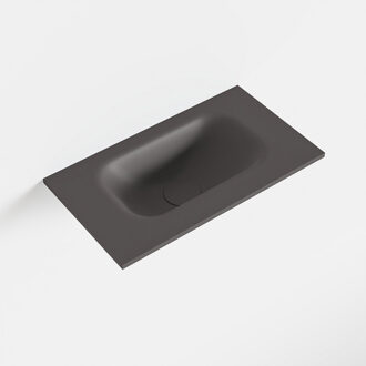 Mondiaz EDEN Dark_grey solid surface inleg wastafel voor toiletmeubel 40cm. Positie wasbak midden