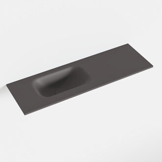 Mondiaz EDEN Dark_grey solid surface inleg wastafel voor toiletmeubel 70cm. Positie wasbak links